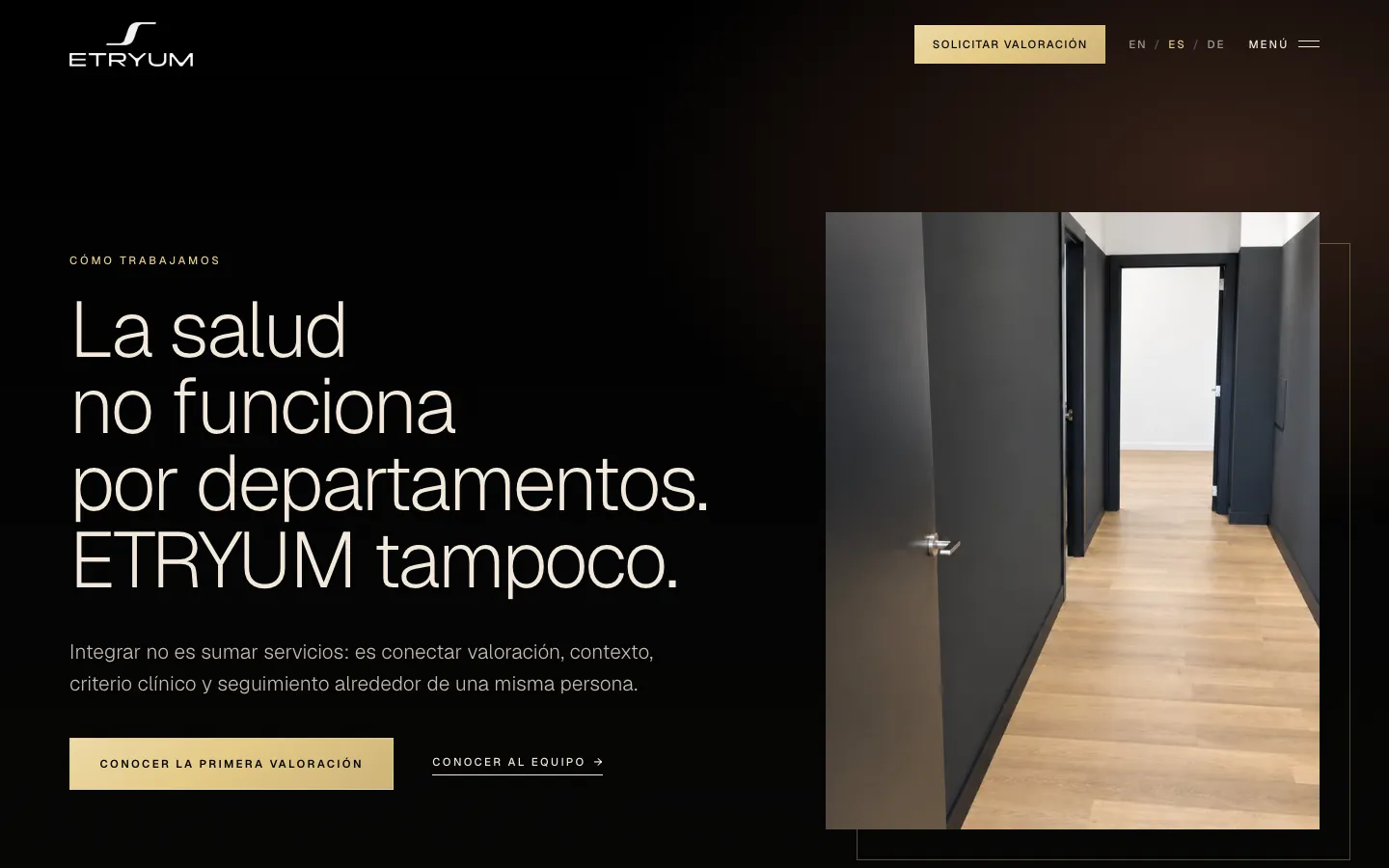 Screenshot of a website designed by Nexacore Studio